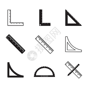 标尺图标数学三角形仪表尺寸工具统治者几何学插图宽度学校图片