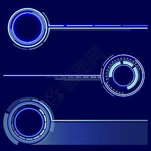 一套未来环 设计绝妙艺术作品的图形资源 矢量圆圈监控图文卡片信息边界插图屏幕方案指针图片