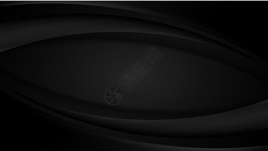 Banner 网络模板抽象黑曲线重叠层设计 以暗背景奢华风格为底色背景图片