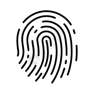 指纹图标 黑色指纹图标 矢量图安全鉴别警察指尖隐私打印生物扫描器扫描识别图片