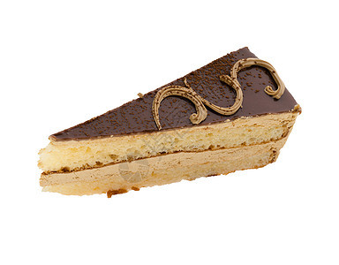 甜点 糕饼 一块白背景的海绵蛋糕小吃糕点糖果黄油香草饼干奶油巧克力派对可可图片