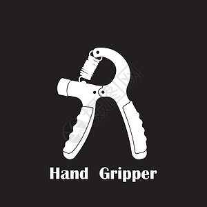 Gripper 图标网络健身房柔性白色运动扩展器安全钥匙训练肌肉图片