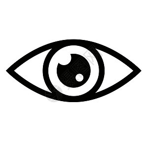 眼睛闪亮的简单眼神图标 矢量眼球漫画监视器网络安全监控光学卡通片插图美丽背景图片