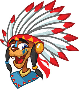 土著美国人漫画 矢量插图 感恩节象征符号仪式领导者大学部落图标首席帽子绘画艺术斧头图片