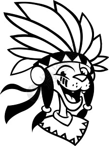 土著美国人漫画 矢量插图 感恩节象征符号文化酋长部落帽子大学吉祥物图标学校首席仪式图片