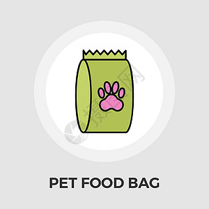 宠物食品袋矢量平面 ico插图动物卡通片商店罐装营养艺术图片