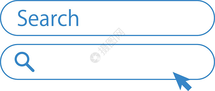 简单搜索栏图标 关于浏览和搜索的矢量图片
