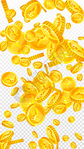 印度卢比硬币掉落 原始散落的 INR 硬币 印度的钱 强大的大奖 财富或成功的概念 矢量图图片
