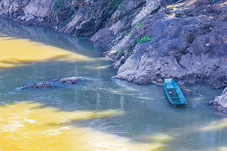 湄公河和老挝风景全景图片