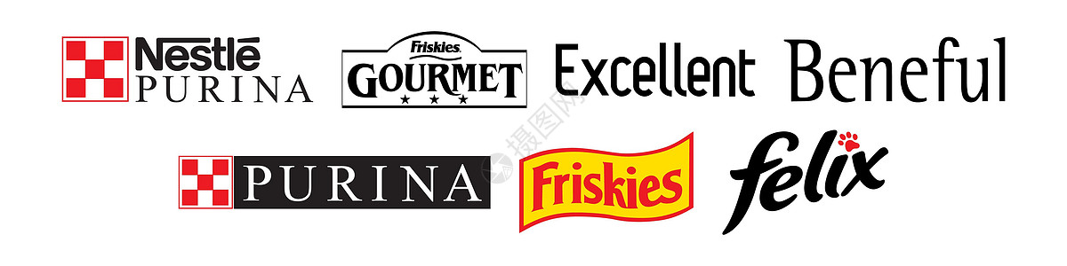 食品宠物食品品牌公司徽标图标集图片