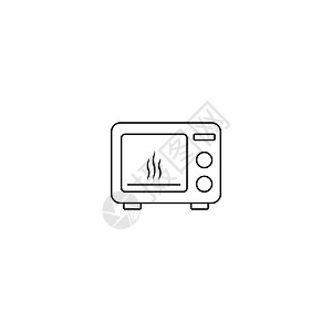 微波炉图标厨房消费者金属火炉玻璃插图按钮家庭烤箱食物图片