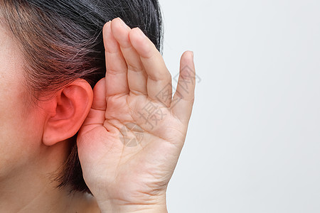 老年妇女失去听力 听力困难八卦谣言退休压力损失耳痛注意力耳聋头发女性图片