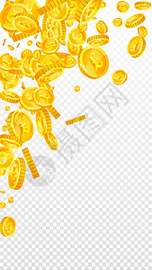 现代零散的英镑硬币 英国货币 挥霍中奖 财富或成功概念 矢量说明 (注 美国 2000年)图片
