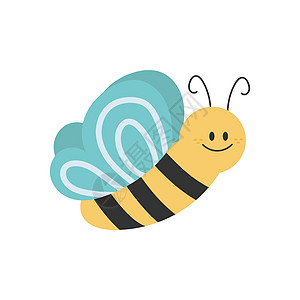 白色背景的黄蜜蜂和黑蜜蜂动画设计精美产品熊蜂涂鸦吉祥物荒野问候语蜂蜜插图翅膀夹子图片