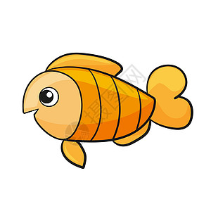 矢量水族馆鱼类插图 您设计的多彩卡通鱼图标图片