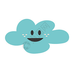 用快乐的笑云画出可爱的手印 简单的矢量图解涂鸦艺术织物季节绘画剪贴簿天气雨滴气候婴儿图片