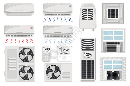 一套矢量电动空调器图片