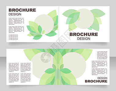 可持续农业企业双面小册子模板设计 并进行双版手册设计图片