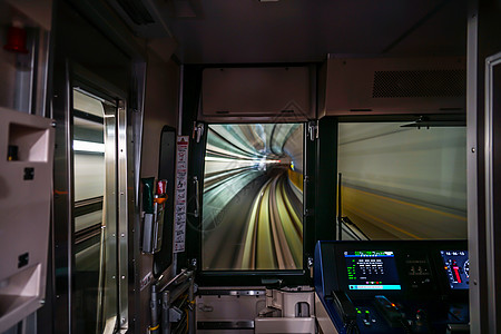 仙台市地铁 从驾驶座上看到的景象船运车辆景观交通环境铁路交通工具运输商业电源线图片