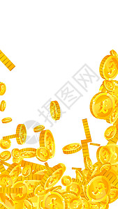 值得注意的零散英镑硬币 英国货币 戏剧中奖 财富或成功概念 矢量图 (注 BR)图片