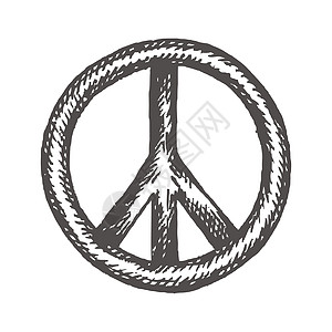 和平符号图标 向量 友谊和平与和平主义图片