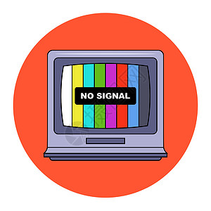 电视接收不到 TV 信号 用彩虹监视电影视频技术盒子天线车站电气插图卡通片管子图片