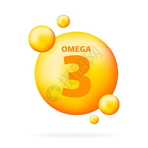 鱼油营养有线性 OMEGA 3 为健康起见 以透明背景隔离 矢量说明饮食标签皮肤补充贴纸水滴营销市场插图治疗图片