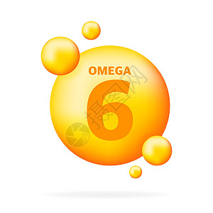 鱼油营养有线性 OMEGA 6 为健康起见 以透明背景隔离图片