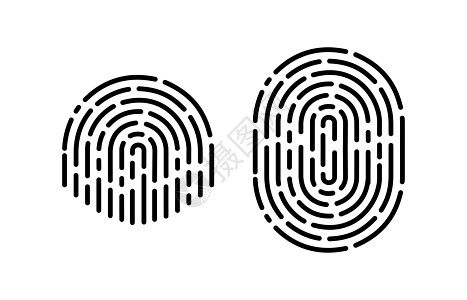 触摸身份  矢量插图 用白色背景隔离的指纹扫描手机技术安全识别电话生物界面扫描器打印图片