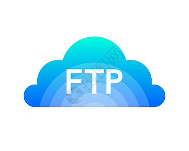 带有ftp 应用程序接口的平面网络横幅 技术概念 矢量图解插图界面档案电脑服务等距下载协议文件夹托管图片