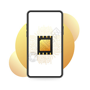 数字 e sim 芯片主板数字芯片 现代图标 白色背景 矢量模板 通信图标符号全球纳米安全金子插图手机卡母板互联网汽车别针背景图片