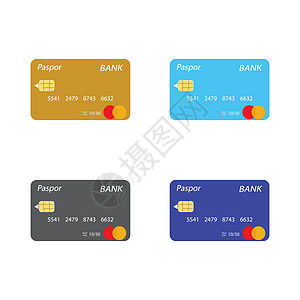 ATM 卡图标模板矢量交易现金插图金融信用卡取款机货币债务卡片电子商务图片