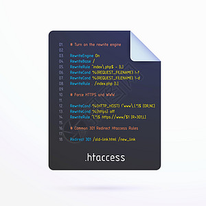 htaccess 矢量图标 将 root 重定向到另一个目录配置文件概念图片