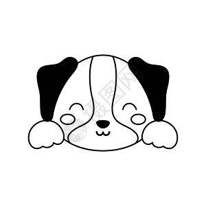 斯堪的纳维亚风格的可爱狗头 儿童T恤 穿戴 托儿所装饰 贺卡 请柬 招贴画 室内插座等动物面孔图片