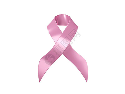 真实的粉色丝带 用于乳癌认知符号3D 在白色背景中隔离开来插图乳腺同情乳腺癌癌症药品活动墙纸织物斗争图片