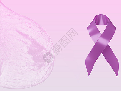 真实的粉色丝带 用于乳癌认知符号3D 在白色背景中隔离开来疾病乳腺癌癌症乳腺摄影织物药品帮助同情插图图片