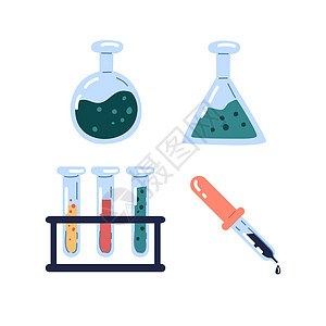 白色背景上孤立的化学气瓶矢量设计插图Name图片