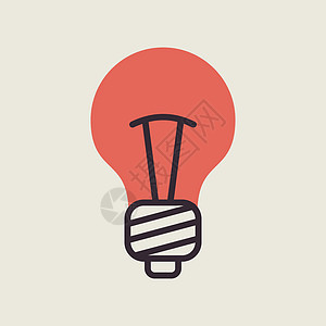 灯泡线图标向量 想法标志解决方案力量创造力辉光发明插图思考活力电气照明创新背景图片