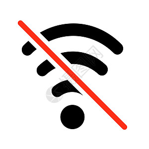 没有Wi-Fi或无线电讯号可用 向量图片