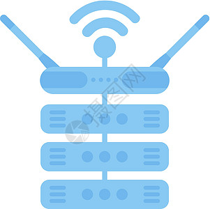 连接到路由器 IOT 和自动化概念的服务器技术速度上网天线电脑金属中心托管局域网宽带图片