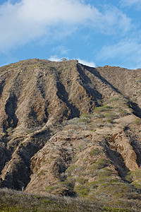 夏威夷瓦胡岛的科科头火山 夏季 一座死火山在山上形成火山口 户外观光地点或地标的美丽景色 天然的旅游度假胜地图片