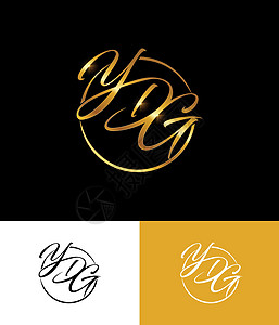 Golden YDG 金色的初始logo图片