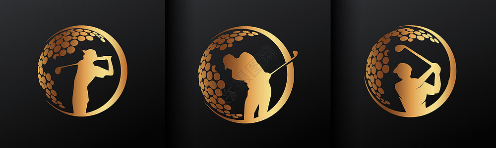 金高尔夫球标志背景图片
