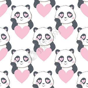 熊猫宝宝快乐的浪漫的高清图片