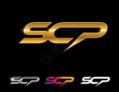 Golden SCP 金色 SCP 圆形逻辑矢量符号图片