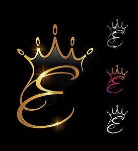 金美金王冠首字母E图片
