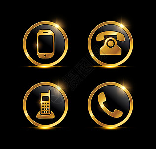 金电话拨金电话图标矢量信号图片