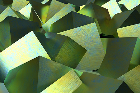 壁纸 绿色抽象的多冰原 3D纹理 背景地面卡片体积多面体矩形长方形高度多边形立方体数字图片