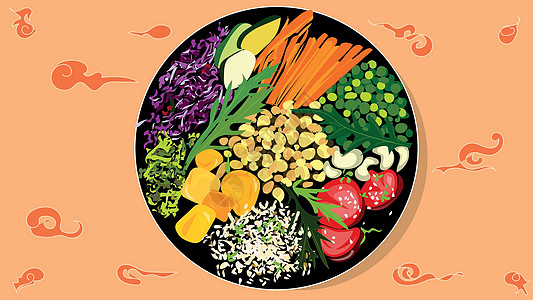 新鲜蔬菜和草药 西红柿和豆子加芝麻可改善健康 可以提高健康水平图片