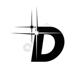 清洁和光光成文词Logo 初始字母 D图片